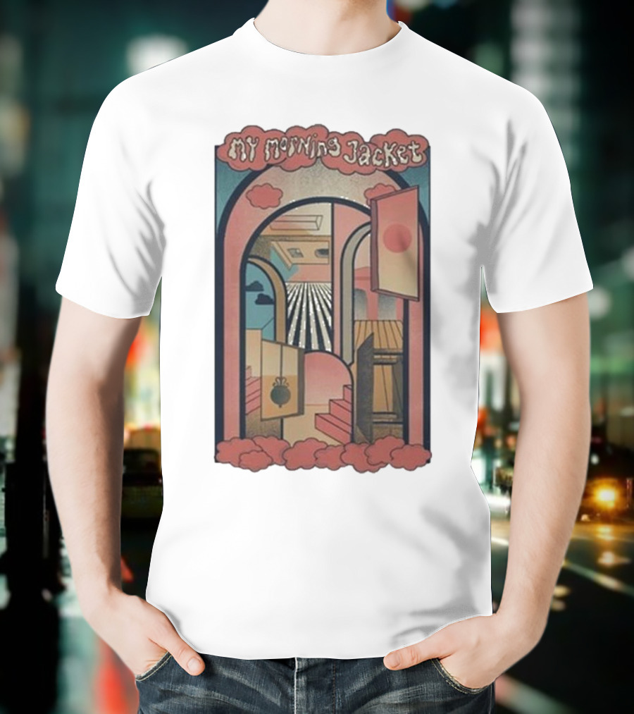 My Morning Jacket Surreal Archway And Stairs Retro Album Art T-Shirt