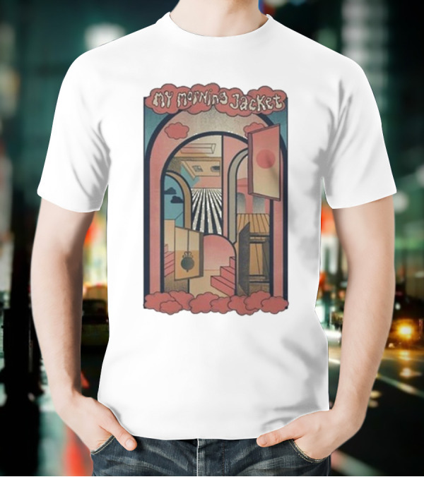 My Morning Jacket Surreal Archway And Stairs Retro Album Art T-Shirt