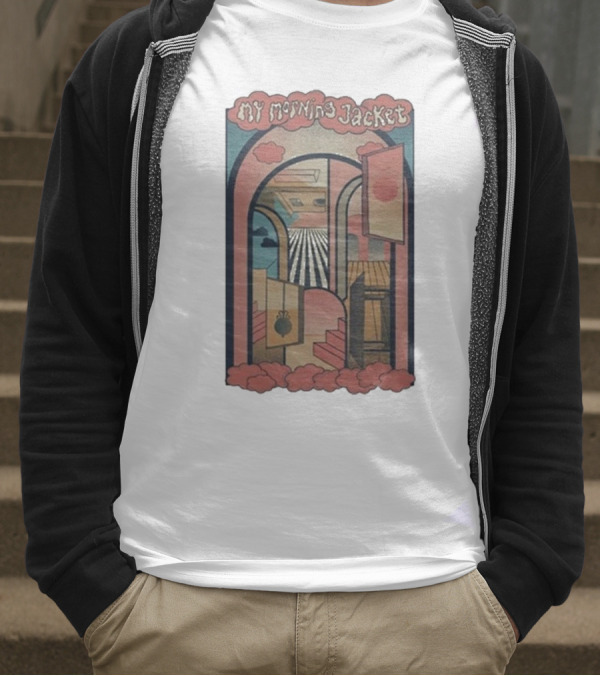 My Morning Jacket Surreal Archway And Stairs Retro Album Art T-Shirt