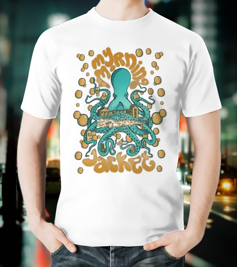 My Morning Jacket Tentacles Octopus And Bubbles T-Shirt