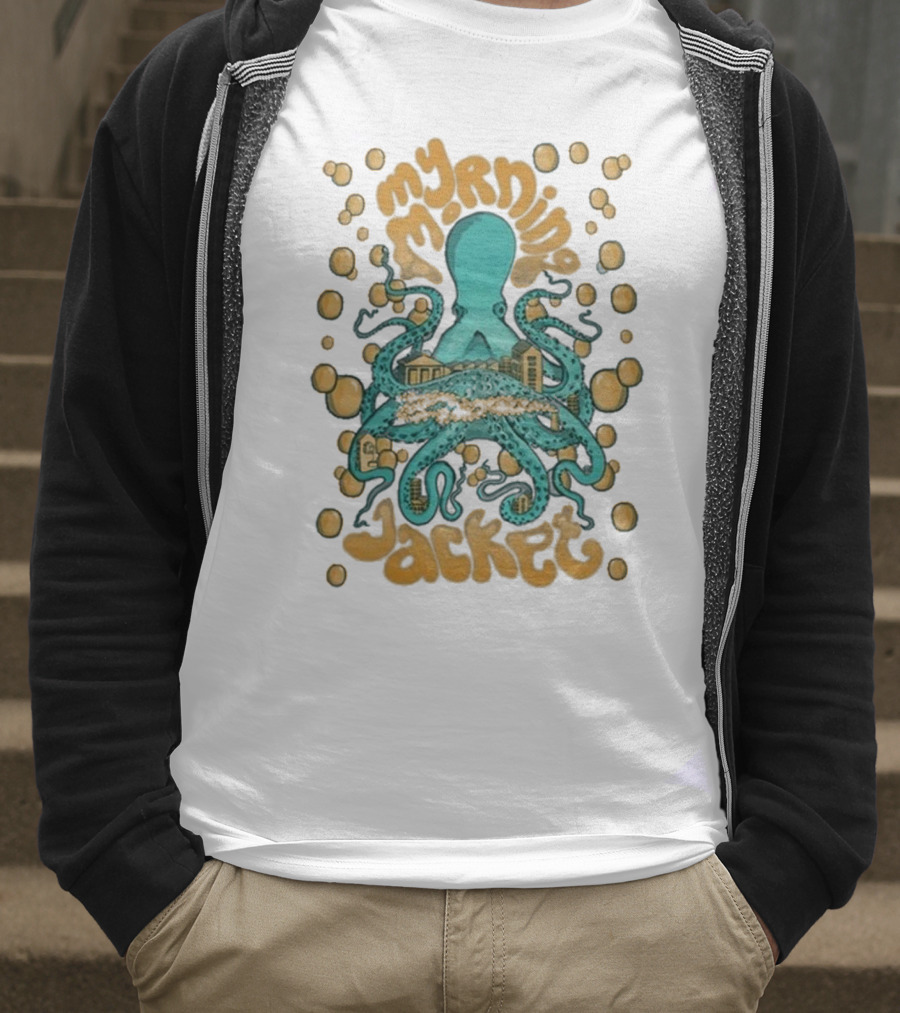 My Morning Jacket Tentacles Octopus And Bubbles T-Shirt