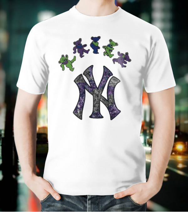 New York Yankees Grateful Dead Bears Night 2025 T-Shirt