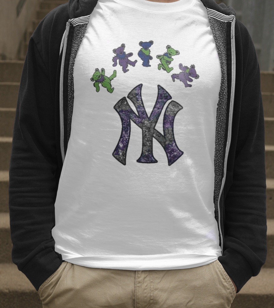 New York Yankees Grateful Dead Bears Night 2025 T-Shirt