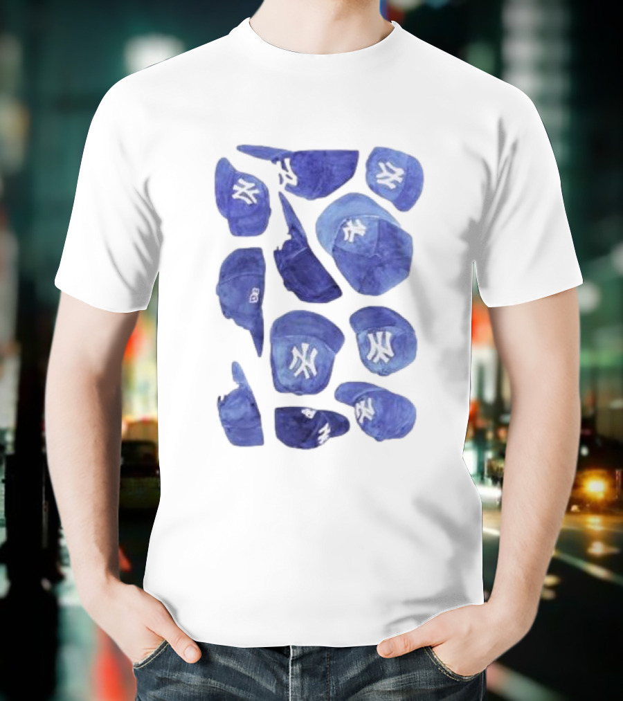 New York Yankees Hats Collection T-Shirt