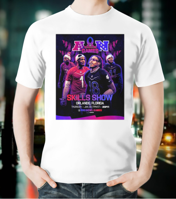 NFC And AFC NFL Pro Bowl Games 2025 Skills Show Orlando Florida January 30 ESPN T-Shirt
