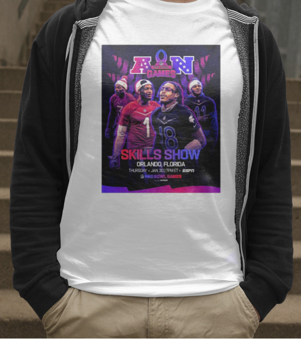 NFC And AFC NFL Pro Bowl Games 2025 Skills Show Orlando Florida January 30 ESPN T-Shirt