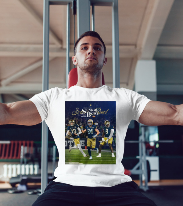 Gameday Senior Bowl February 2025 Notre Dame Fighting Irish Riley Leonard Jack Kiser RJ Oben T-Shirt