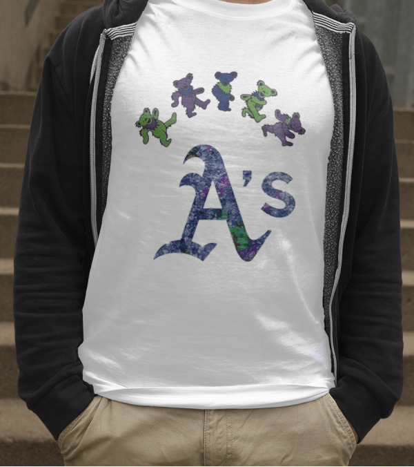 Oakland Athletics Grateful Dead Dancing Bears 2025 T-Shirt