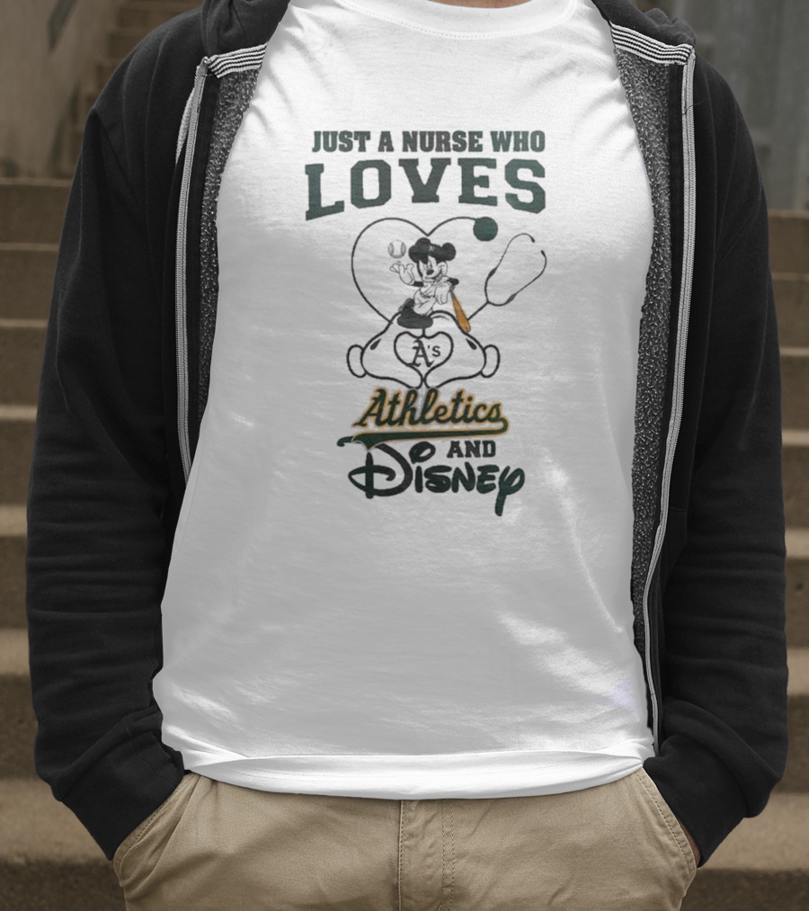 Oakland Athletics Disney Just A Nurse Who Loves Baseball 2025 T-Shirt