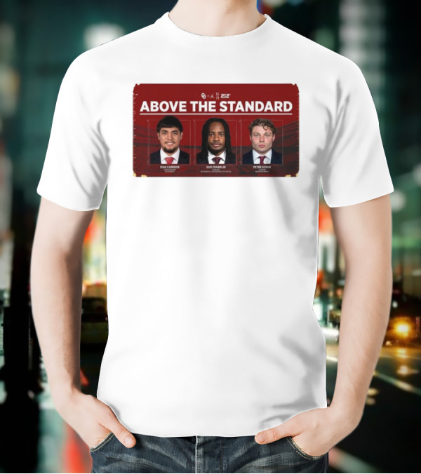 OU 212° Above The Standard Ivan Carreon Sam Franklin Peter Schuh Football T-Shirt