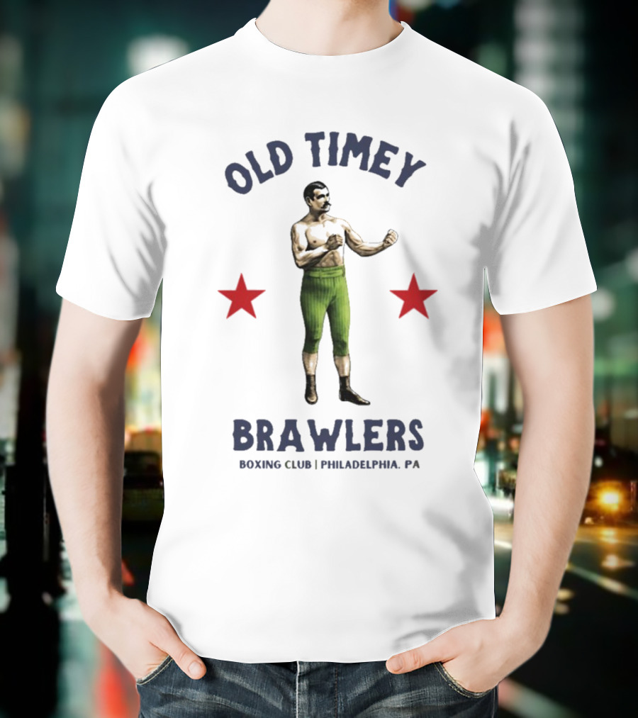Old Timey Brawlers Boxing Club Philadelphia Vintage Style T-Shirt