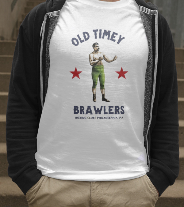 Old Timey Brawlers Boxing Club Philadelphia Vintage Style T-Shirt