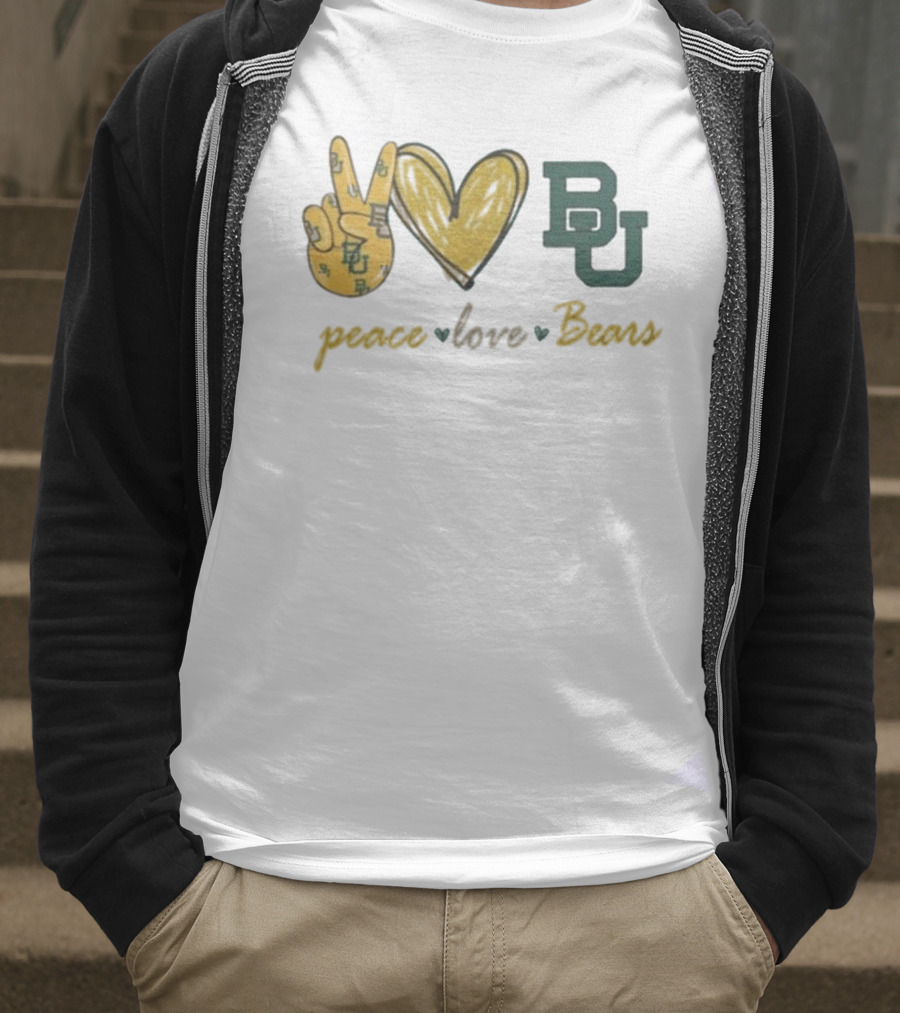 Peace Love BU Bears T-Shirt