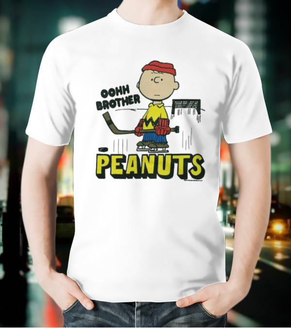 Peanuts Charlie Brown Oohh Brother Hockey Player T-Shirt
