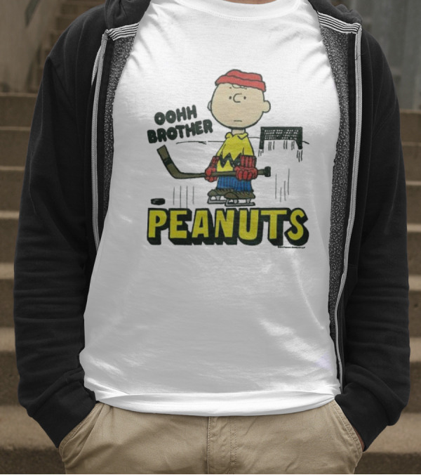 Peanuts Charlie Brown Oohh Brother Hockey Player T-Shirt