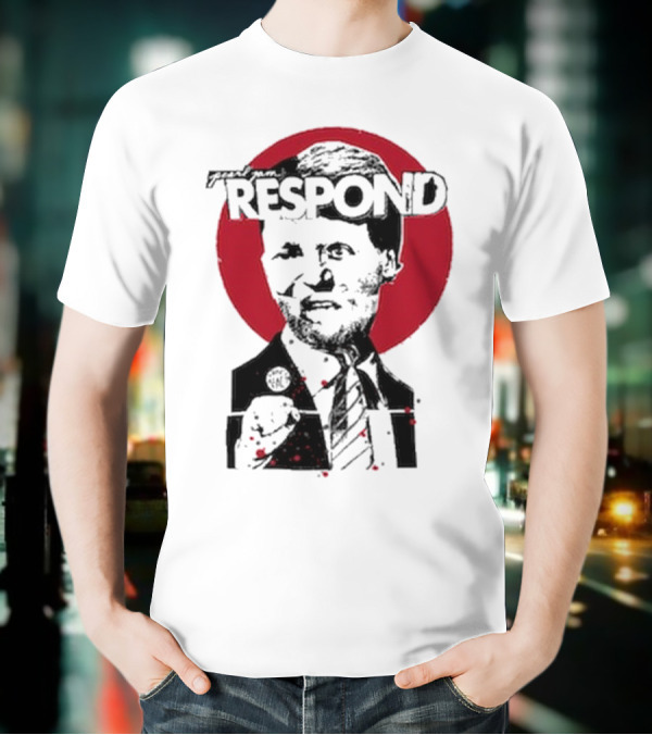 Pearl Jam Respond 2025 Red Circle Silhouette T-Shirt