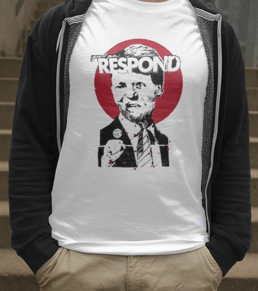 Pearl Jam Respond 2025 Red Circle Silhouette T-Shirt