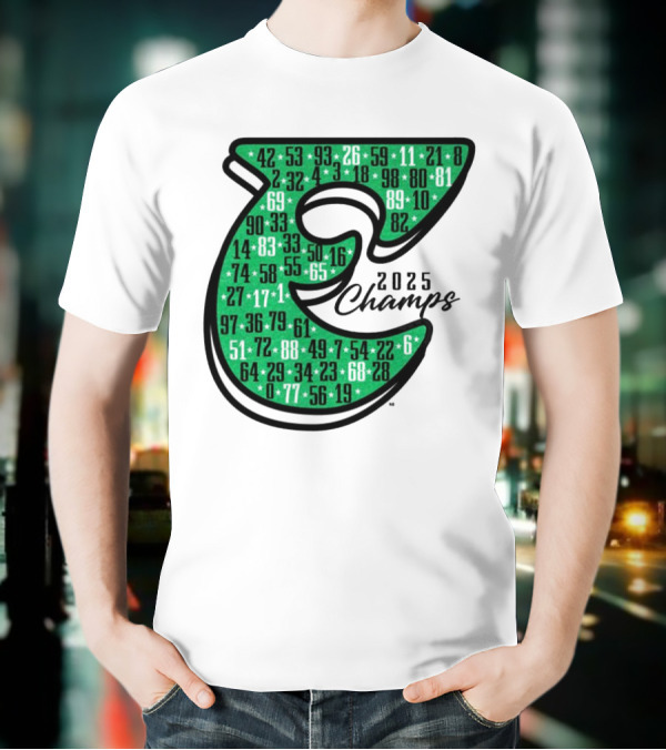 Philadelphia E 2025 Champs Numbers Design T-Shirt