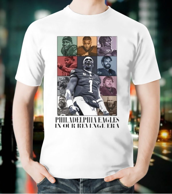 Philadelphia Eagles Revenge Era NFL Quarterbacks And Players Collage T-Shirt