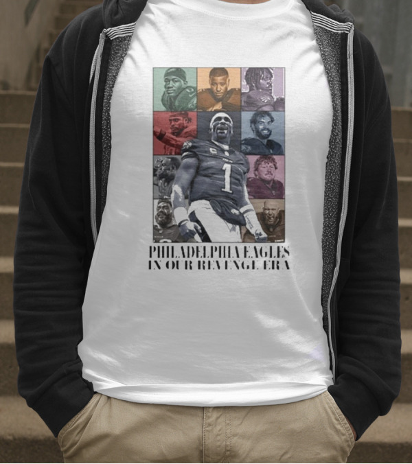 Philadelphia Eagles Revenge Era NFL Quarterbacks And Players Collage T-Shirt