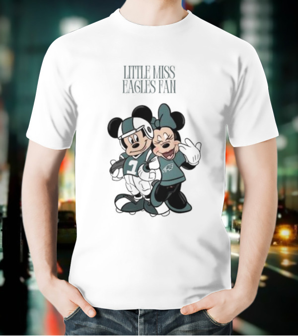 Philadelphia Eagles Mickey And Minnie Little Liss Eagles Fan T-Shirt