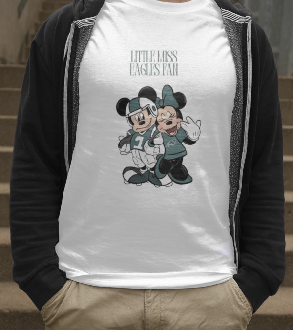 Philadelphia Eagles Mickey And Minnie Little Liss Eagles Fan T-Shirt