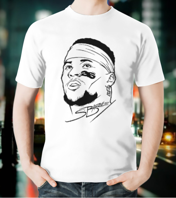 Philadelphia Eagles Saquon Barkley Floating Head Signature T-Shirt