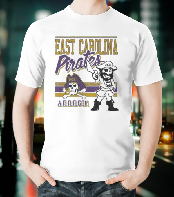 East Carolina Pirates ECU Arrrgh Retro Mascot 2025 T-Shirt