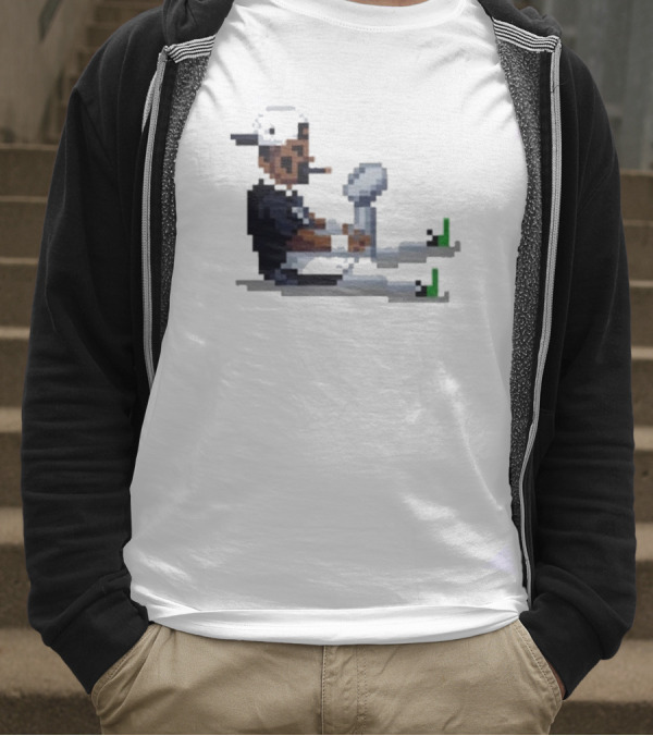 Pixel Pigkin Jalen Champs 2025 Smoking Pixel Art Character With Trophy T-Shirt