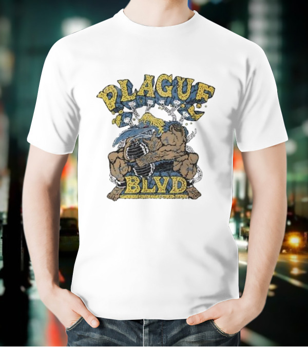 Plague Blvd Gym Boss Bodybuilder With Dumbbells T-Shirt