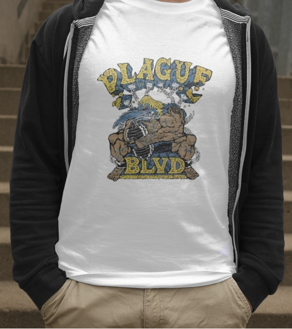 Plague Blvd Gym Boss Bodybuilder With Dumbbells T-Shirt