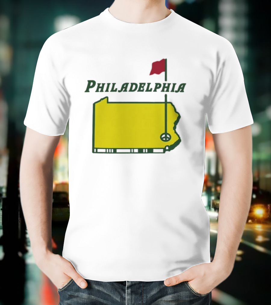Philadelphia Masters Golf Pennsylvania Flagstick Icon T-Shirt