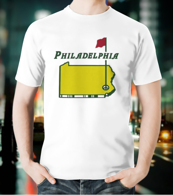 Philadelphia Masters Golf Pennsylvania Flagstick Icon T-Shirt