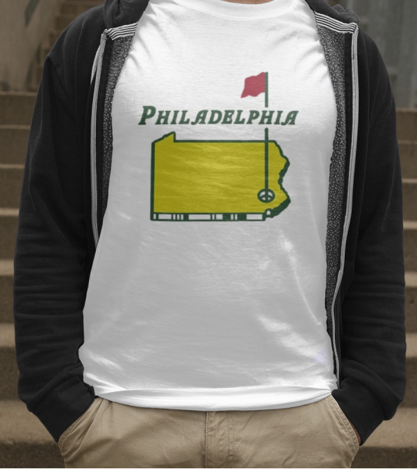 Philadelphia Masters Golf Pennsylvania Flagstick Icon T-Shirt