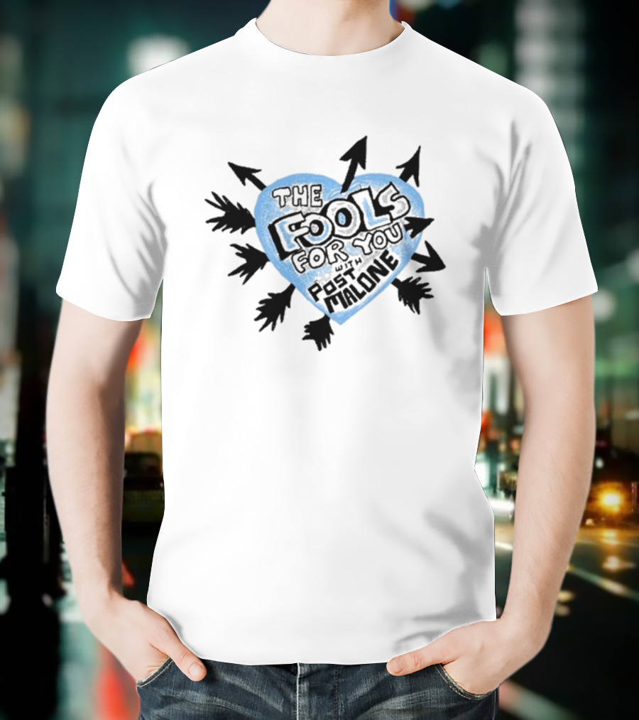 Post Malone F-1 Trillion Heart Arrow Blue T-Shirt