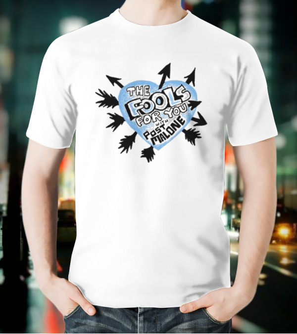 Post Malone F-1 Trillion Heart Arrow Blue T-Shirt