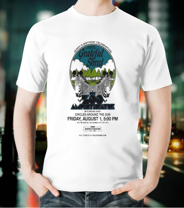 Grateful Shred Aug 01 2025 You Must Be Ready Zoo Amphitheatre T-Shirt