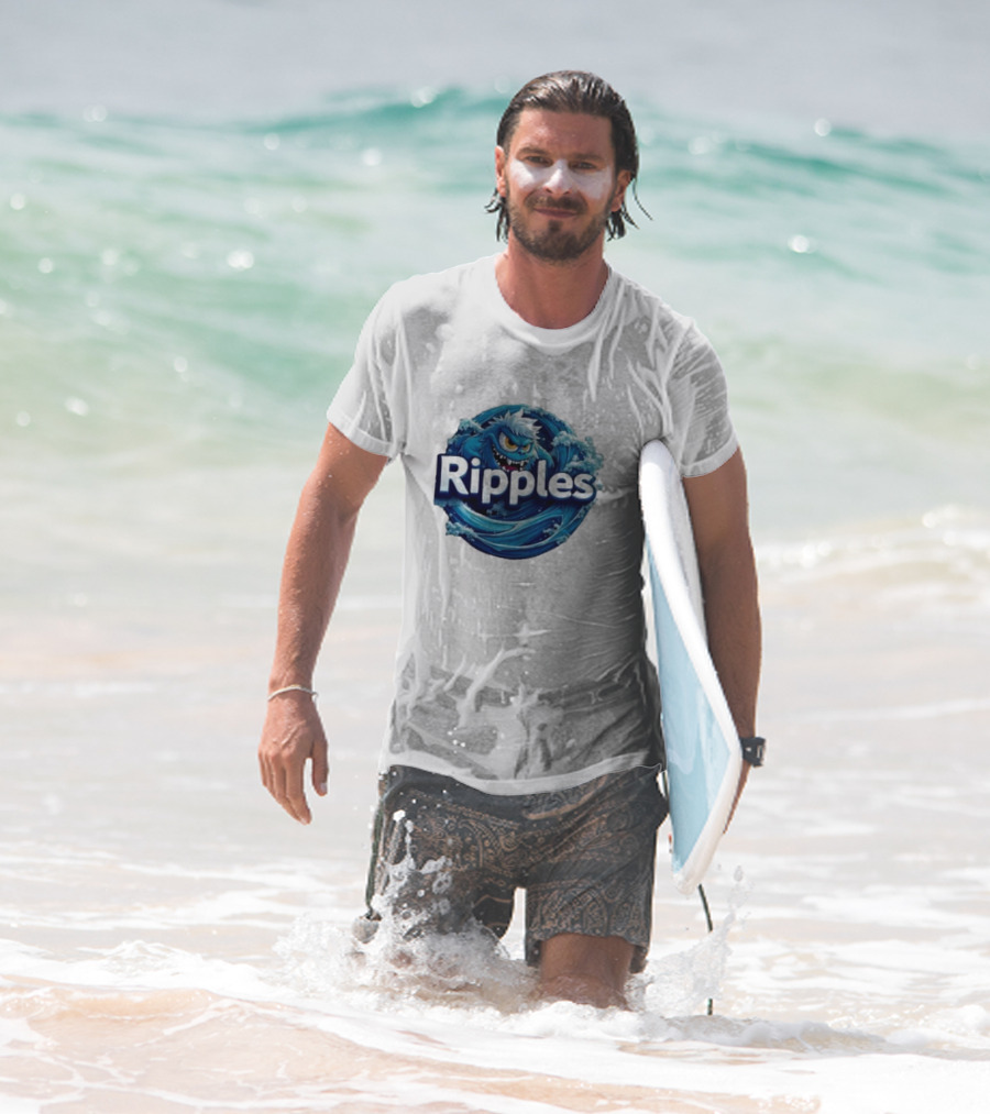 Ripples Monster Blue Waves Creature T-Shirt