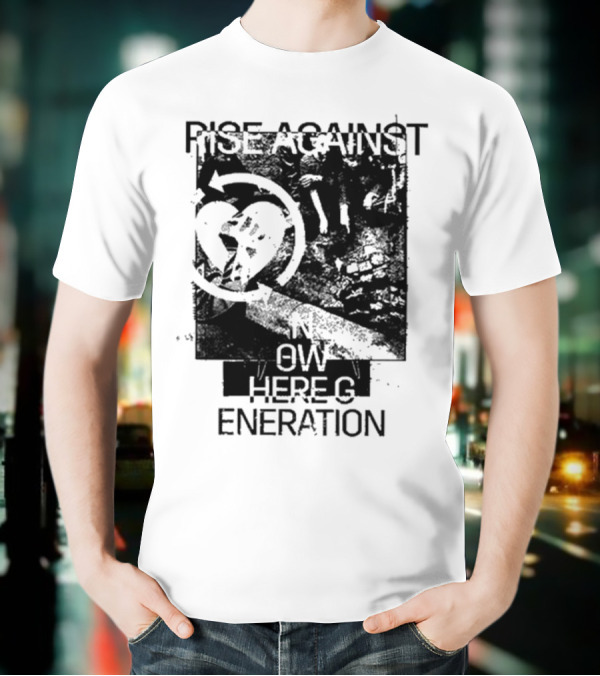 Rise Against Nowhere Generation Street Kids Stop Skeleton T-Shirt