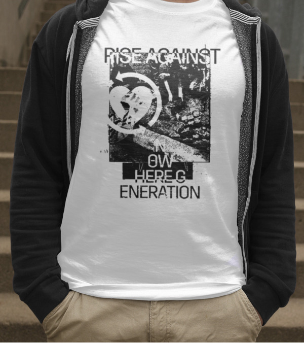 Rise Against Nowhere Generation Street Kids Stop Skeleton T-Shirt