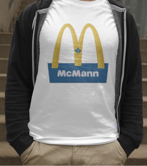 McMann 74 Maple Leaf Blue And Yellow Arches T-Shirt