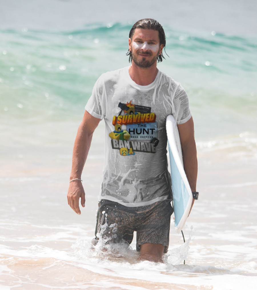 I Survived The Hunt Mega Edition Ban Wave Banned For 1 Day Roblox 2025 T-Shirt
