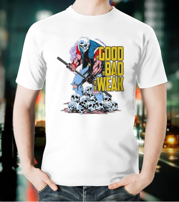 Raskolapparel The Good The Bad The Weak Skull Warrior With Bat T-Shirt