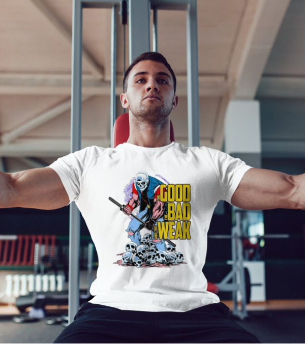 Raskolapparel The Good The Bad The Weak Skull Warrior With Bat T-Shirt