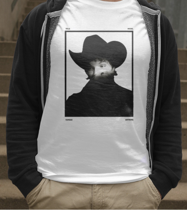 Role Model Anymore Kansas Cowboy Hat Boyfriend Fit Girls T-Shirt