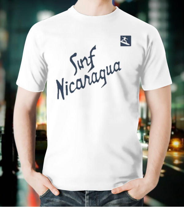 Real Genius Surf Nicaragua Surfboard Icon T-Shirt