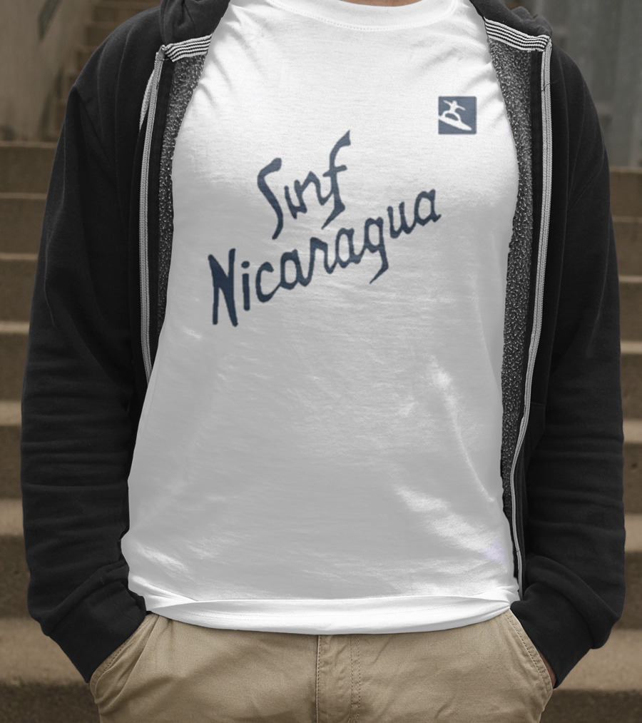 Real Genius Surf Nicaragua Surfboard Icon T-Shirt