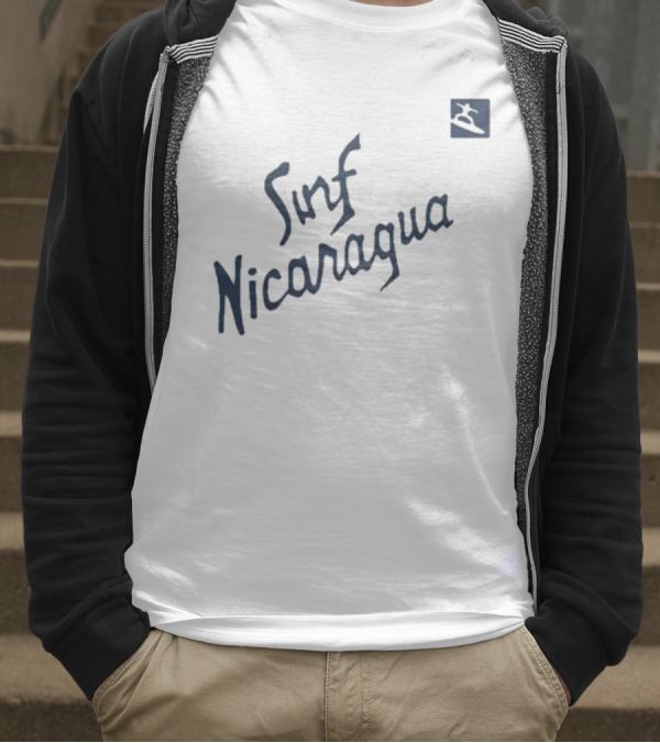 Real Genius Surf Nicaragua Surfboard Icon T-Shirt