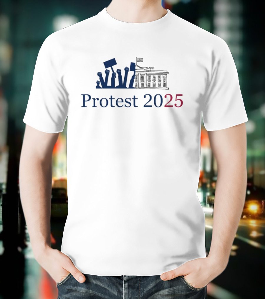 Protest 2025 Hands Off Raised Fists And Signs T-Shirt