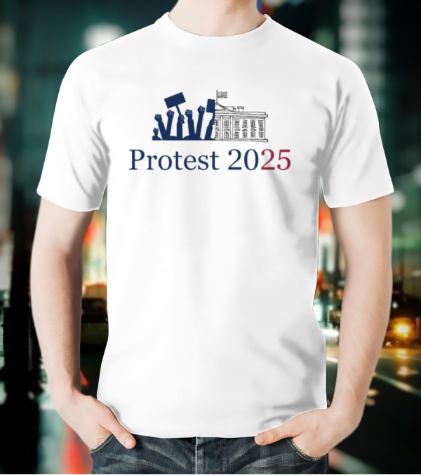 Protest 2025 Hands Off Raised Fists And Signs T-Shirt